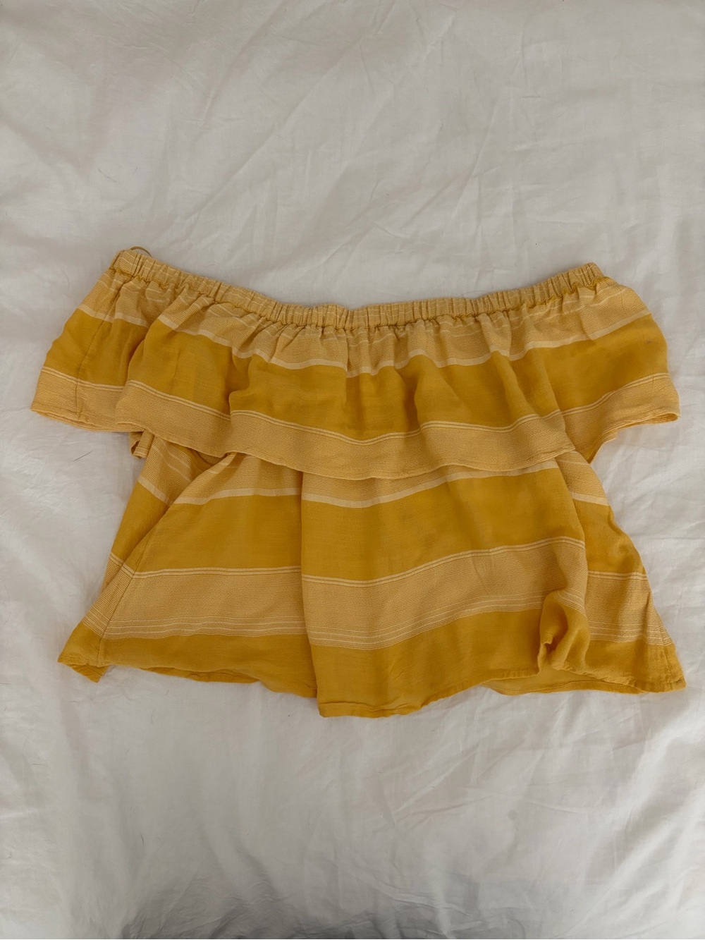 O'Neill Mustard Yellow Off-Shoulder Tank Top